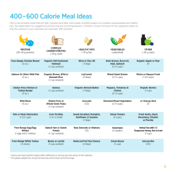400&ndash;600 Calorie Meal Ideas