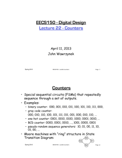 EECS150 - Digital Design Lecture 22