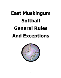 Softball Rule Book