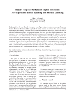 Student Response Systems in Higher Education