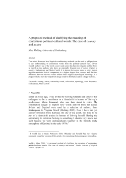 The case of country and nation - Open Journal Systems at University