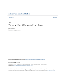 Dickens` Use of Names in Hard Times