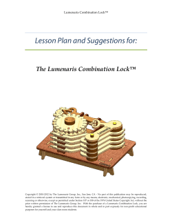 Lumenaris Combination Lock Lesson Plan