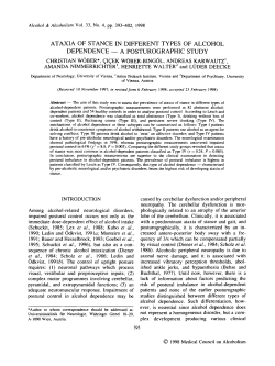 ataxia of stance in different types of alcohol dependence