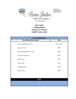 Notes Basic Sample Wedding Proposal 200 Guest on a Saturday