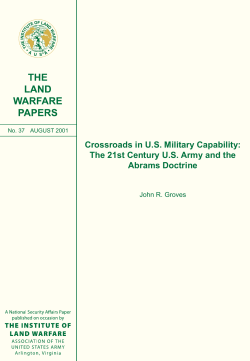 Crossroads in US Military Capability