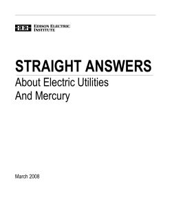 Straight Answers About Electric Utilities and Mercury