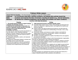 Pullman Strike Lesson