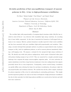 Ab-initio prediction of fast non-equilibrium transport of nascent