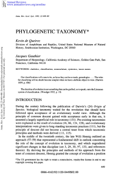 DeQueiroz and Gauthier