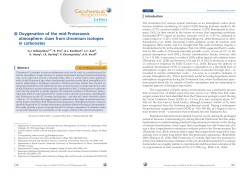 Oxygenation of the mid-Proterozoic atmosphere: clues from