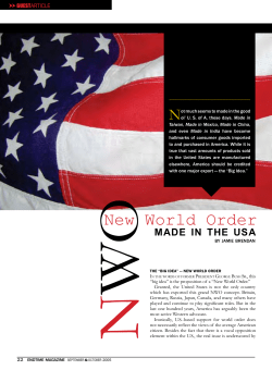 New World Order - Made in the USA