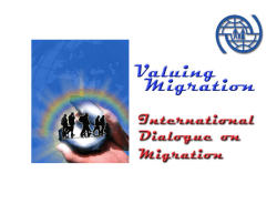 Presentation by Mr. Gervais Appave, Director, Migration Policy and