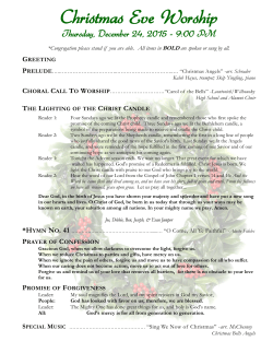 Christmas Eve Worship - The First Presbyterian Church of Myrtle