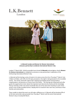 L.K.Bennett London and Women for Women International announce