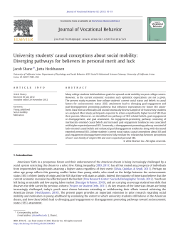 University students` causal conceptions about social mobility