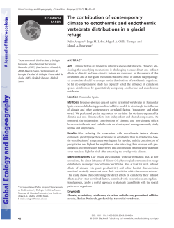 The contribution of contemporary climate to ectothermic and