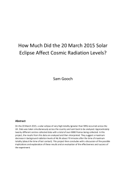 How Much Did the 20 March 2015 Solar Eclipse Affect Cosmic