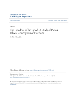 A Study of Plato`s Ethical Conception of Freedom