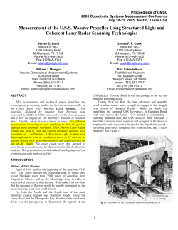 Measurement of the U.S.S. Monitor Propeller Using Structured Light