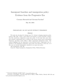 Immigrant franchise and immigration policy