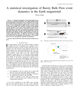 A statistical investigation of Bursty Bulk Flow event dynamics