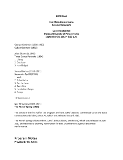 Program Notes - Indiana University of Pennsylvania