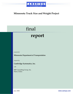 Minnesota Truck Size and Weight Project
