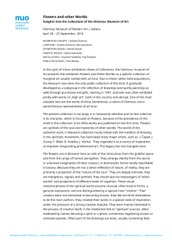 Press Release - Muzeum uměn&iacute; Olomouc