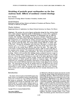 Modeling of periodic great earthquakes on the San Andreas fault