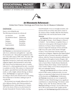 Art Movements Referenced