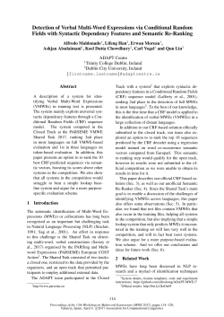 Detection of Verbal Multi-Word Expressions via Conditional Random