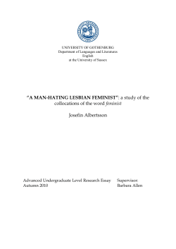 A MAN-HATING LESBIAN FEMINIST