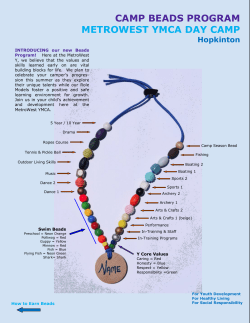 CAMP BEADS PROGRAM METROWEST YMCA DAY CAMP