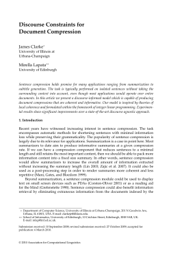 Discourse Constraints for Document Compression
