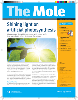 Shining light on artificial photosynthesis