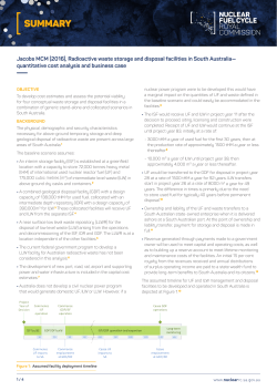 Jacobs MCM (2016), Radioactive waste storage and disposal