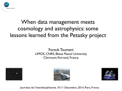 When data management meets cosmology and astrophysics