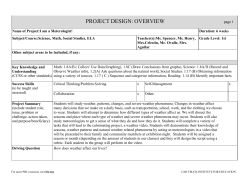 project design: overview