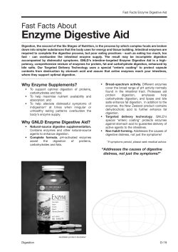 GNLD - Fast Facts - Enzyme Digestive Aid