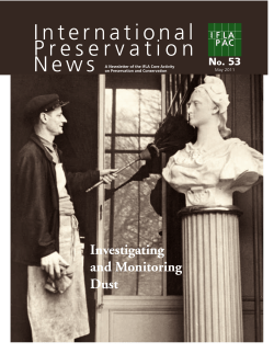 Monitoring Deposited Dust in The Old Library, Trinity