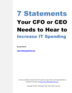 7 Statements Your CFO or CEO Needs to Hear to