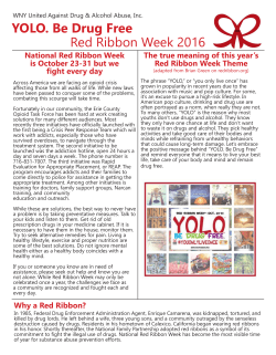 Red Ribbon Week 2016 YOLO. Be Drug Free