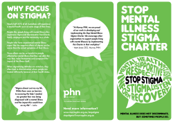 STOP MENTAL ILLNESS STIGMA ChArTEr