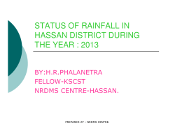 status of rainfall in hassan