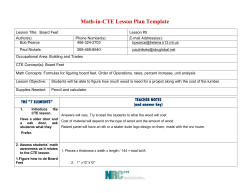 Lesson Plan Board Feet