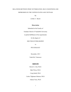 i RELATIONS BETWEEN PEER VICTIMIZATION, SELF