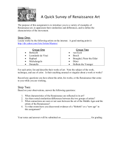 A Quick Survey of Renaissance Art