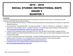 FIFTH GRADE CURRICULUM MAP (Quarter 3)