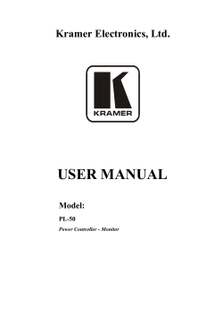 Pl 50 - Kramer Electronics